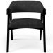 Cadeira Para Sala de Jantar e Estar Living Estofada Suran L02 Preto Linho Chumbo - Lyam