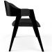 Cadeira Para Sala de Jantar e Estar Living Estofada Suran L02 Preto Linho Chumbo - Lyam