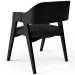 Cadeira Para Sala de Jantar e Estar Living Estofada Suran L02 Preto Linho Chumbo - Lyam