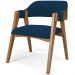 Cadeira Para Sala de Jantar e Estar Living Estofada Suran L02 Suede Azul Marinho - Lyam