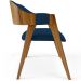 Cadeira Para Sala de Jantar e Estar Living Estofada Suran L02 Suede Azul Marinho - Lyam