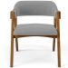 Cadeira Para Sala de Jantar e Estar Living Estofada Suran L02 Suede Cinza - Lyam