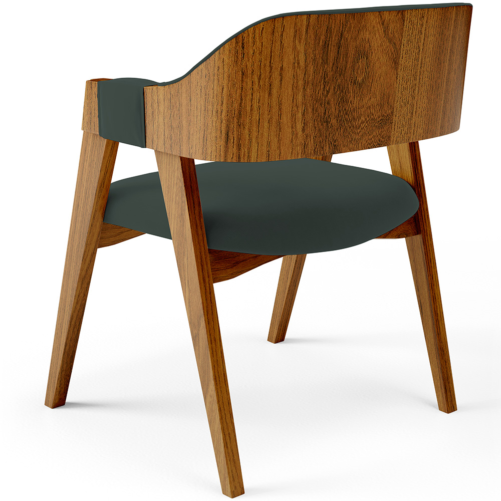 Cadeira Para Sala de Jantar e Estar Living Estofada Suran L02 Suede Verde Musgo - Lyam