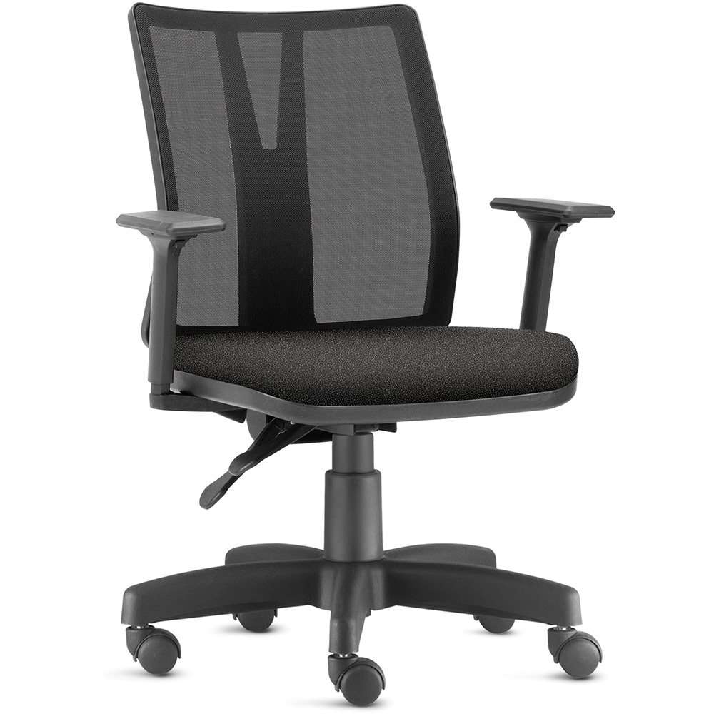 Cadeira de Escritório Diretor Giratória Executiva Addit F02 Crepe Preto - Lyam Decor