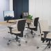 Cadeira de Escritório Diretor Office Base Giratória Cromada Alta Flexi P03 Vinil Bege - Lyam