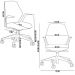 Cadeira de Escritório Executiva Giratória Diretor Office Argos L02 Crepe Preto - Lyam Decor