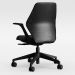 Cadeira de Escritório Executiva Giratória Diretor Office Argos L02 Crepe Preto - Lyam Decor