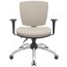 Cadeira de Escritório Executiva Office Base Giratória Cromada Baixa Flexi P03 Vinil Bege - Lyam