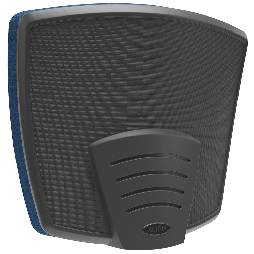 Cadeira de Escritório Executiva Office Base Giratória Preto Baixa Flexi P03 Poliéster Azul - Lyam