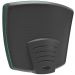 Cadeira de Escritório Executiva Office Base Giratória Preto Baixa Flexi P03 Poliéster Verde - Lyam