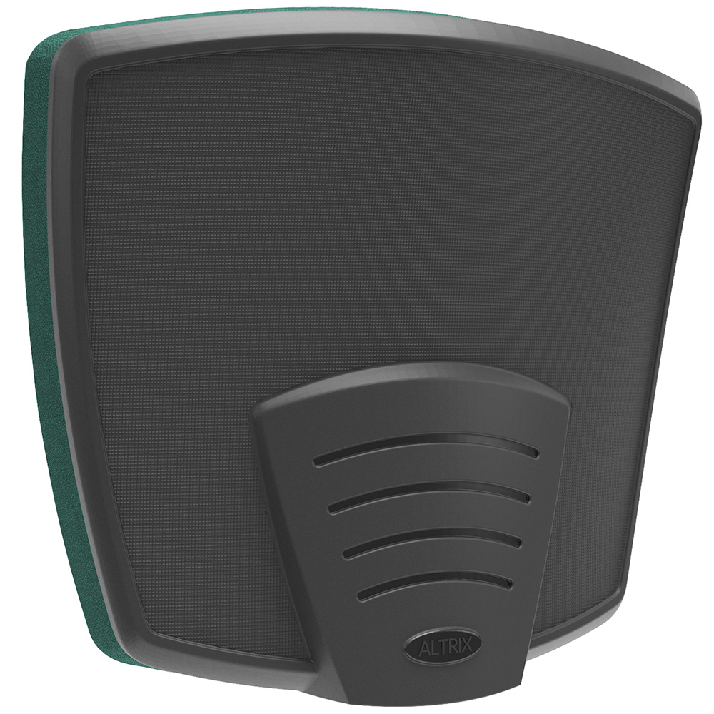 Cadeira de Escritório Executiva Office Base Giratória Preto Baixa Flexi P03 Poliéster Verde - Lyam