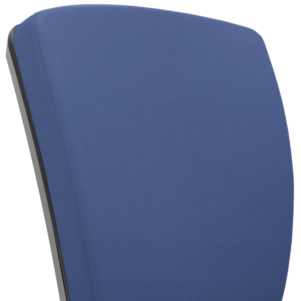 Cadeira de Escritório Executiva Office Base Giratória Preto Baixa Flexi P03 Vinil Azul - Lyam