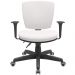 Cadeira de Escritório Executiva Office Base Giratória Preto Baixa Flexi P03 Vinil Branco - Lyam