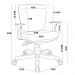Cadeira de Escritório Executiva Office Base Giratória Preto Baixa Flexi P03 Vinil Branco - Lyam
