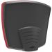 Cadeira de Escritório Executiva Office Base Giratória Preto Baixa Flexi P03 Vinil Vermelho - Lyam