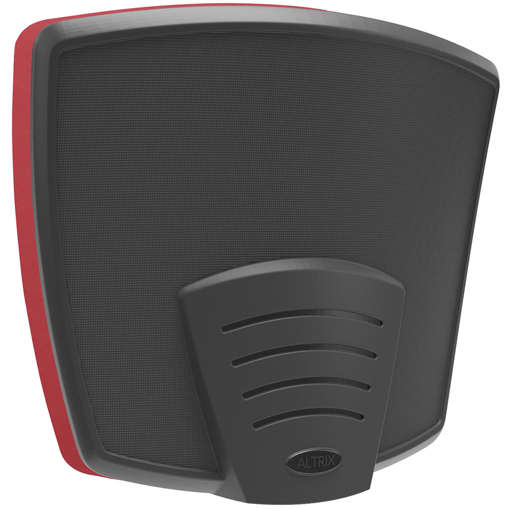 Cadeira de Escritório Executiva Office Base Giratória Preto Baixa Flexi P03 Vinil Vermelho - Lyam
