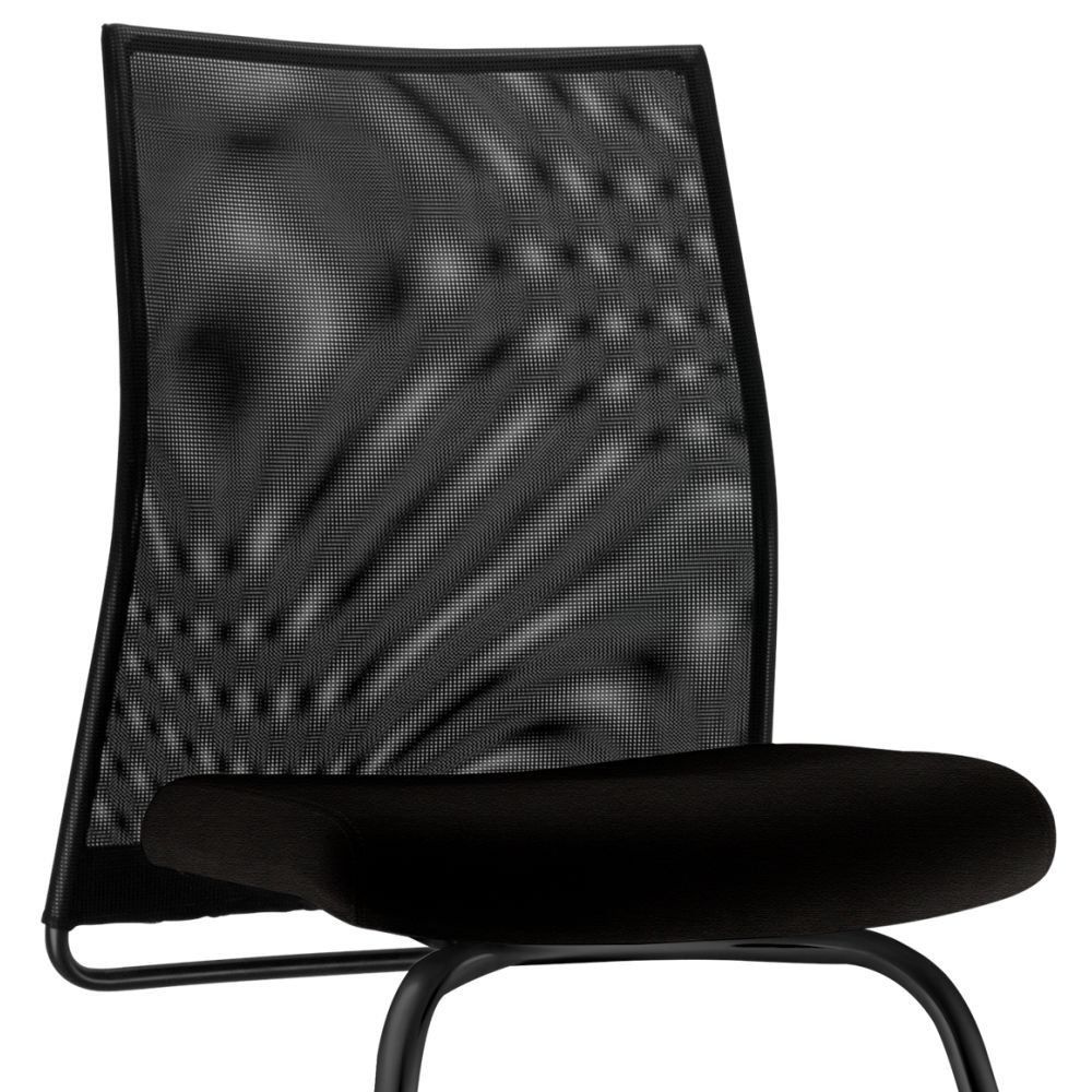 Cadeira de Escritório Fixa Executiva Ergonômica Liss L02 Couro Sintético Preto - Lyam Decor
