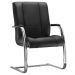 Cadeira de Escritório Fixa Executiva New Onix F02 Couro Ecológico Preto - Lyam Decor