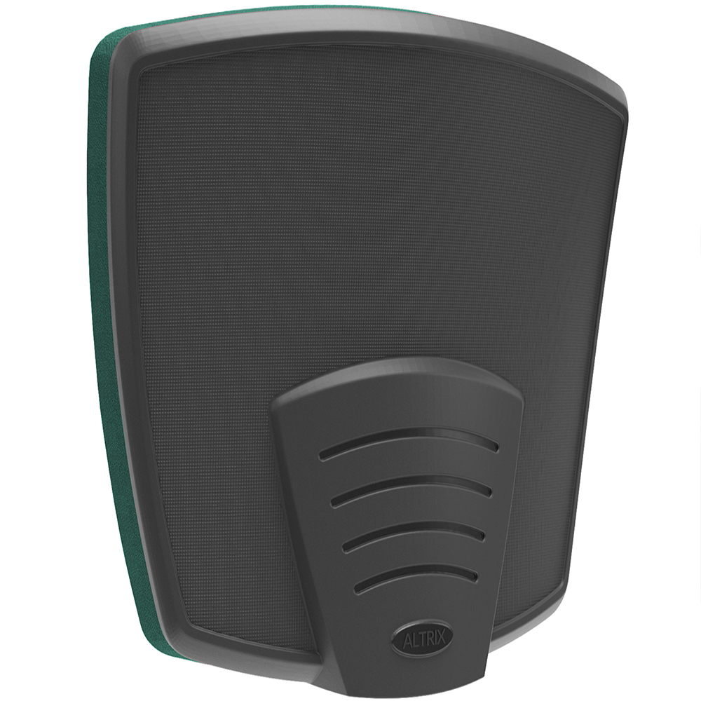 Cadeira de Escritório Fixa Executiva Office Preto Slim Alta Flexi P03 Poliéster Verde - Lyam