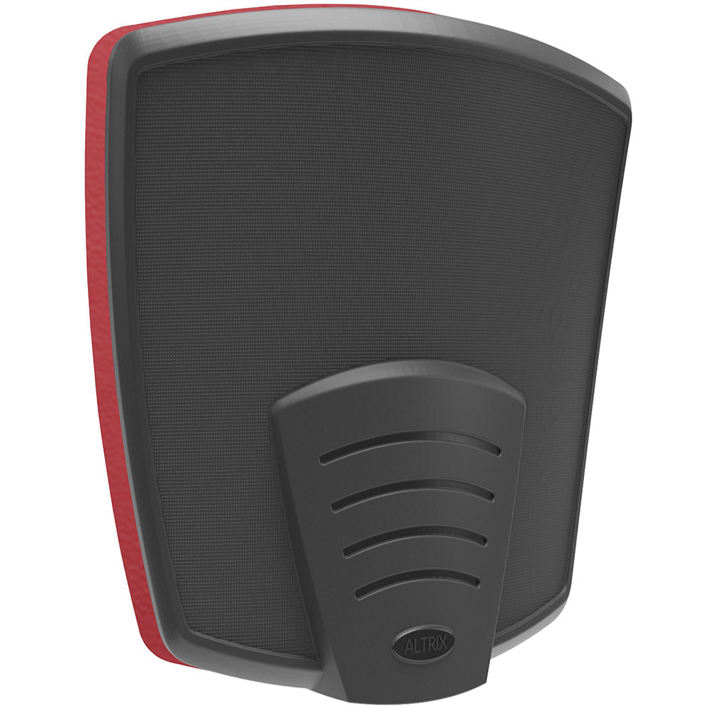 Cadeira de Escritório Fixa Executiva Office Preto Slim Alta Flexi P03 Vinil Vermelho - Lyam