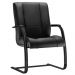 Cadeira de Escritório Fixa Preto Executiva New Onix F02 Couro Ecológico Preto - Lyam Decor