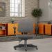 Cadeira de Escritório Giratória Executiva Ergonômica Sky L02 Linho Cinza Escuro - Lyam Decor