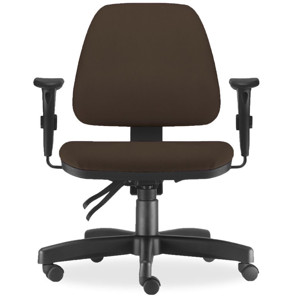 Cadeira de Escritório Giratória Executiva Ergonômica Sky L02 Suede Marrom - Lyam Decor
