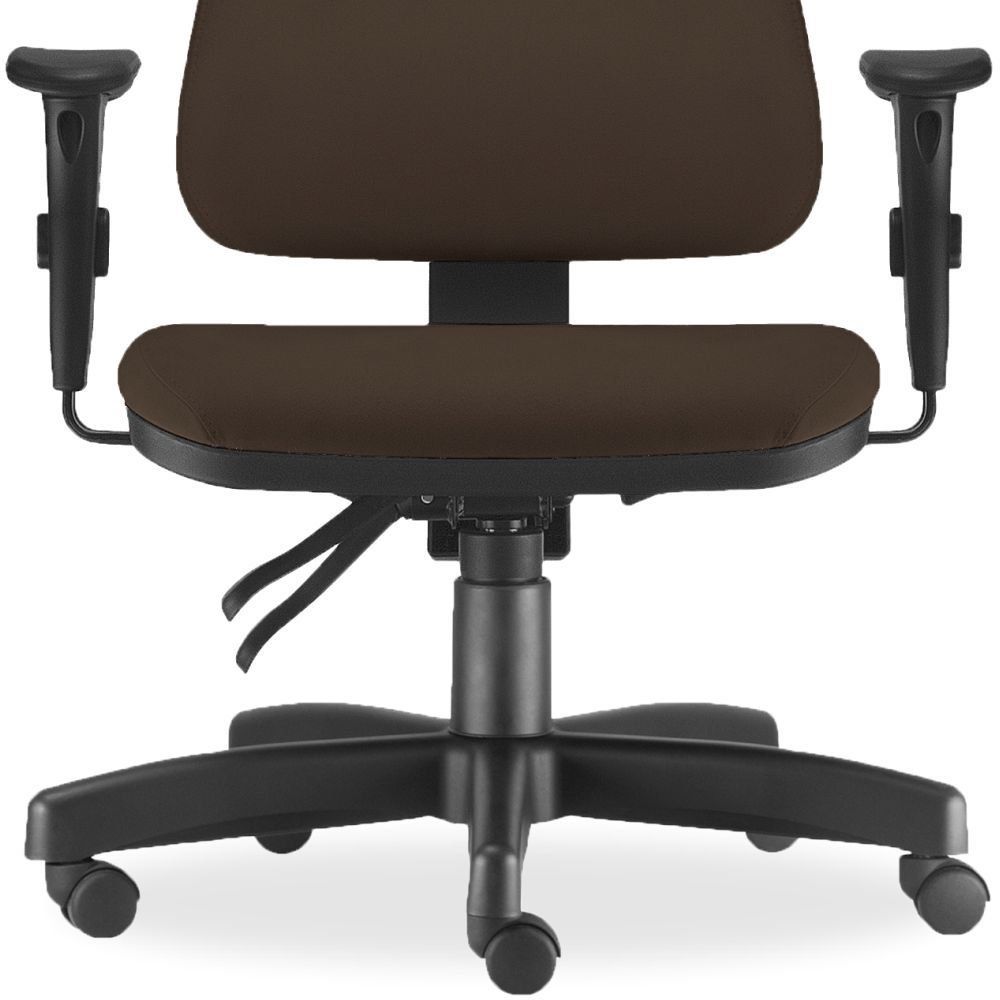 Cadeira de Escritório Giratória Executiva Ergonômica Sky L02 Suede Marrom - Lyam Decor