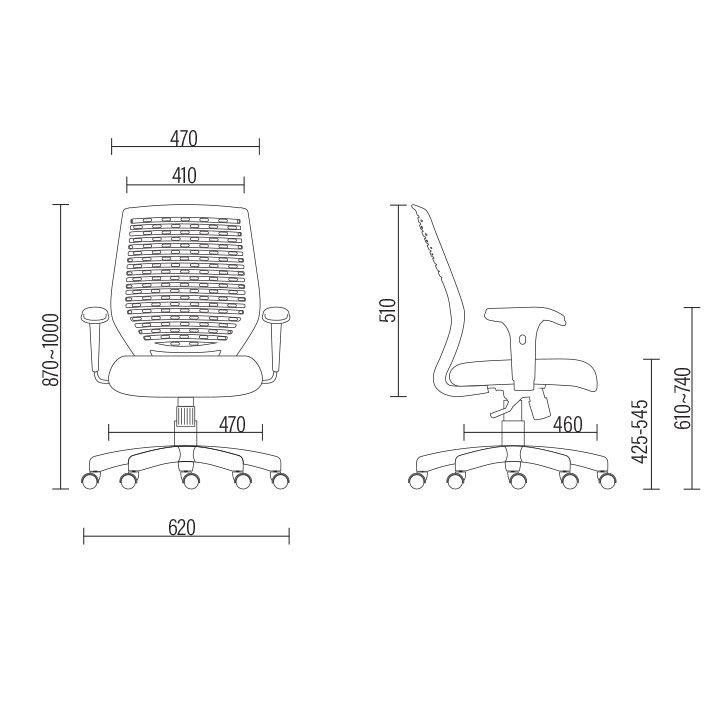 Cadeira de Escritório Giratória Executiva Ergonômica Tech L02 Crepe Cinza - Lyam Decor