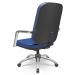 Cadeira de Escritório Giratória com Braço Cromada Magno P03 Vinil Azul - Lyam Decor