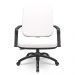 Cadeira de Escritório Giratória com Braço Preta Magno P03 Vinil Branco - Lyam Decor
