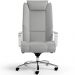 Cadeira de Escritório Presidente Executiva New Onix F02 Tecido Sintético Cinza - Lyam Decor