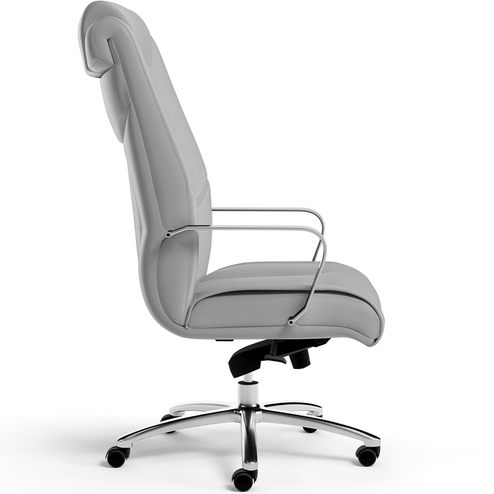 Cadeira de Escritório Presidente Executiva New Onix F02 Tecido Sintético Cinza - Lyam Decor