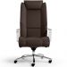 Cadeira de Escritório Presidente Executiva New Onix F02 Tecido Sintético Marrom - Lyam Decor