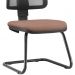 Cadeira de Escritório Recepção Fixa Zip L02 Suede Rosê - Lyam Decor
