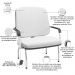 Cadeira de Escritório Recepção com Braço Fixa Cromada Magno P03 Vinil Branco - Lyam Decor