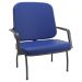 Cadeira de Escritório Recepção com Braço Fixa Preta Magno P03 Vinil Azul - Lyam Decor