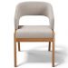 Cadeira de Jantar e Estar Living Estofada Lince L02 Bouclê Bege - Lyam Decor