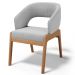 Cadeira de Jantar e Estar Living Estofada Lince L02 Bouclê Cinza - Lyam Decor
