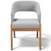 Cadeira de Jantar e Estar Living Estofada Lince L02 Bouclê Cinza - Lyam Decor