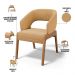Cadeira de Jantar e Estar Living Estofada Lince L02 Bouclê Mostarda - Lyam Decor