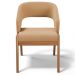 Cadeira de Jantar e Estar Living Estofada Lince L02 Bouclê Mostarda - Lyam Decor