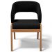 Cadeira de Jantar e Estar Living Estofada Lince L02 Bouclê Preto - Lyam Decor