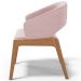 Cadeira de Jantar e Estar Living Estofada Lince L02 Bouclê Rosê - Lyam Decor