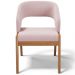 Cadeira de Jantar e Estar Living Estofada Lince L02 Bouclê Rosê - Lyam Decor