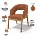 Cadeira de Jantar e Estar Living Estofada Lince L02 Bouclê Terracota - Lyam Decor