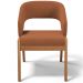 Cadeira de Jantar e Estar Living Estofada Lince L02 Bouclê Terracota - Lyam Decor