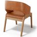 Cadeira de Jantar e Estar Living Estofada Lince L02 Couríssimo Camel - Lyam Decor