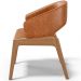 Cadeira de Jantar e Estar Living Estofada Lince L02 Couríssimo Camel - Lyam Decor