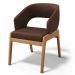 Cadeira de Jantar e Estar Living Estofada Lince L02 Couríssimo Marrom - Lyam Decor